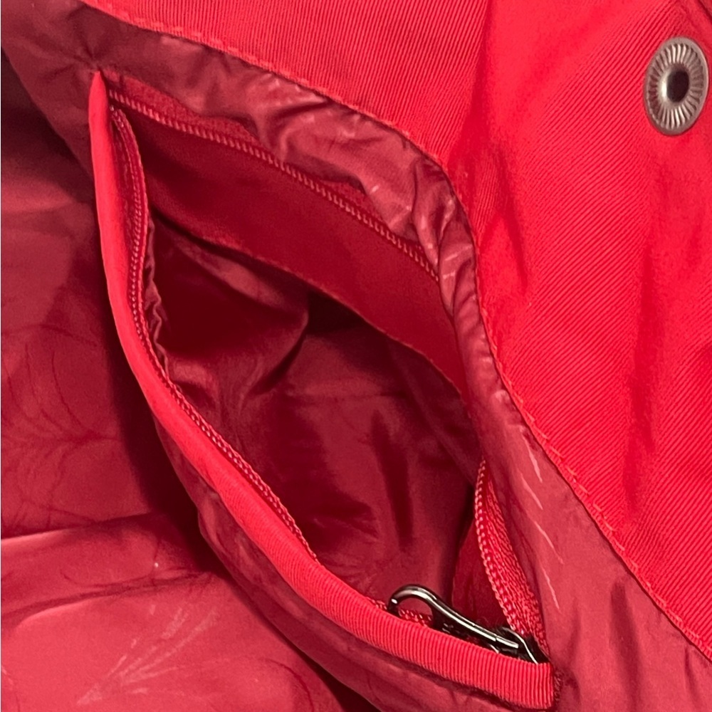 Eddie Bauer Charly Parka Rain Jacket Red Size Small Weatheredge Waterproof Wind - Picture 14 of 16
